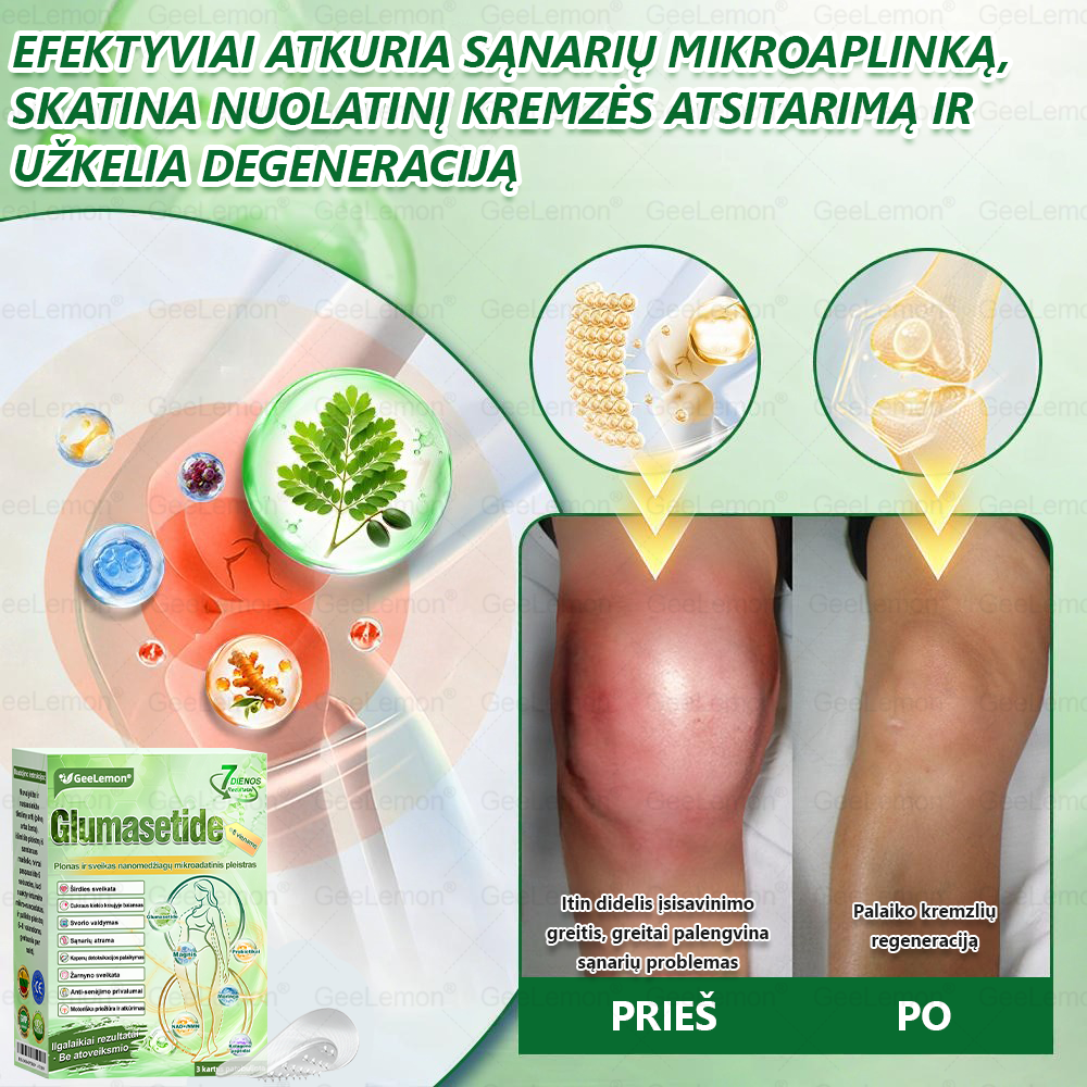 Rekomenduojama Santaros klinikų · 👩‍⚕️ Oficiali „Eurovaistinė“ vaistinė🎁 𝐆𝐞𝑒𝐿𝑒𝐦𝐨𝐧® 𝐆𝐥𝐮𝐦𝐚𝐬𝐞𝐭𝐢𝐝𝐞 8 viename Liekninantis ir sveikatinantis nano pleistras su mikroadatomis 🇱🇹 (Tik kartą per dieną, matomi pokyčiai jau per 7 dienas)  ✅