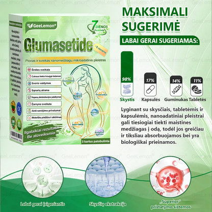 Rekomenduojama Santaros klinikų · 👩‍⚕️ Oficiali „Eurovaistinė“ vaistinė🎁 𝐆𝐞𝑒𝐿𝑒𝐦𝐨𝐧® 𝐆𝐥𝐮𝐦𝐚𝐬𝐞𝐭𝐢𝐝𝐞 8 viename Liekninantis ir sveikatinantis nano pleistras su mikroadatomis 🇱🇹 (Tik kartą per dieną, matomi pokyčiai jau per 7 dienas)  ✅