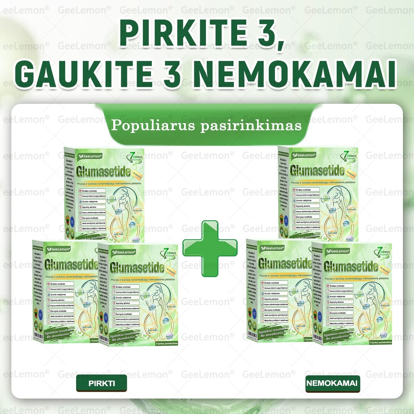 Rekomenduojama Santaros klinikų · 👩‍⚕️ Oficiali „Eurovaistinė“ vaistinė🎁 𝐆𝐞𝑒𝐿𝑒𝐦𝐨𝐧® 𝐆𝐥𝐮𝐦𝐚𝐬𝐞𝐭𝐢𝐝𝐞 8 viename Liekninantis ir sveikatinantis nano pleistras su mikroadatomis 🇱🇹 (Tik kartą per dieną, matomi pokyčiai jau per 7 dienas)  ✅