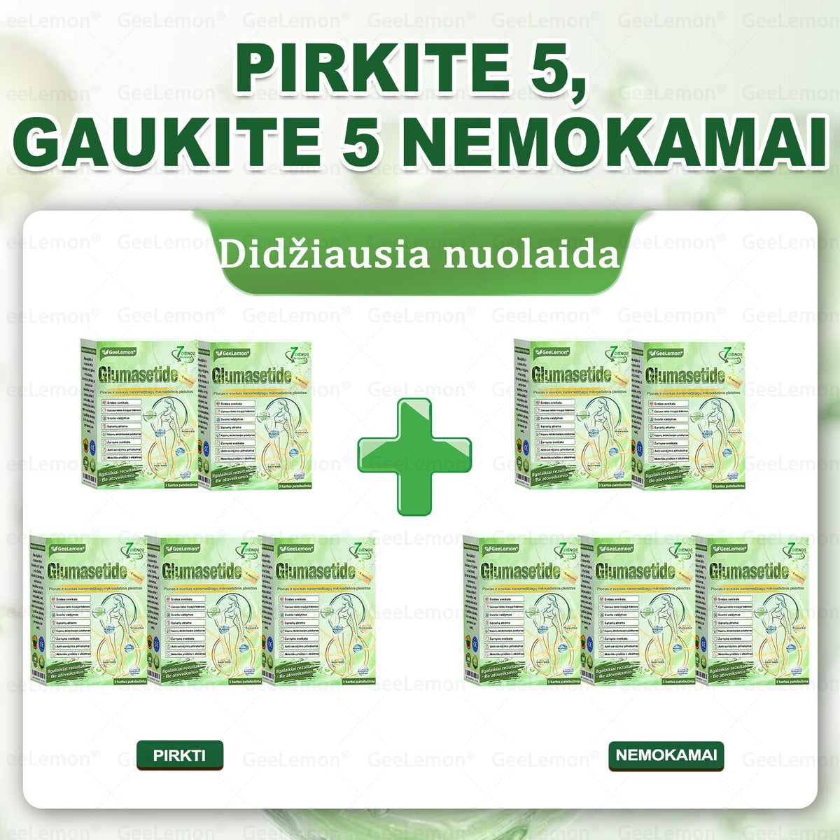 Rekomenduojama Santaros klinikų · 👩‍⚕️ Oficiali „Eurovaistinė“ vaistinė🎁 𝐆𝐞𝑒𝐿𝑒𝐦𝐨𝐧® 𝐆𝐥𝐮𝐦𝐚𝐬𝐞𝐭𝐢𝐝𝐞 8 viename Liekninantis ir sveikatinantis nano pleistras su mikroadatomis 🇱🇹 (Tik kartą per dieną, matomi pokyčiai jau per 7 dienas)  ✅